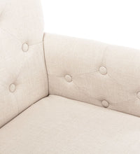 Esszimmerstühle mit Armlehnen 4 Stk. Beige Stoff