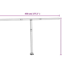 Stützen für Markisen Anthrazit 450x245 cm Eisen