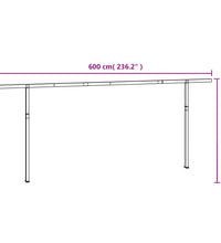 Stützen für Markisen Anthrazit 600x245 cm Eisen