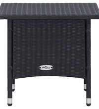 3-tlg. Garten-Lounge-Set mit Kissen Poly-Rattan Schwarz