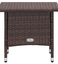 3-tlg. Garten-Lounge-Set mit Auflagen Poly Rattan Braun