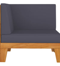 2-Sitzer-Sofa mit Dunkelgrauen Kissen Akazie Massivholz
