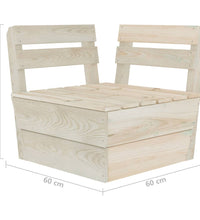 Modulares Palettensofa Eckteil Imprägniertes Fichtenholz