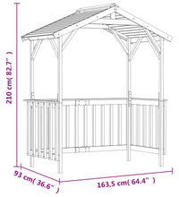 Grillpavillon Kiefernholz Imprägniert 163,5x93x210 cm