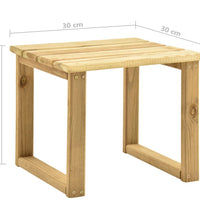 Tisch für Sonnenliege 30x30x26 cm Imprägniertes Kiefernholz