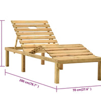 Garten-Sonnenliege mit Tisch Kiefernholz Imprägniert