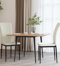 Esszimmerstühle 2 Stk. Creme Samt