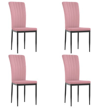 Esszimmerstühle 4 Stk. Rosa Samt