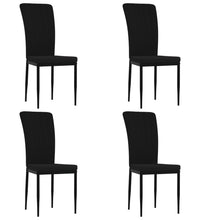 Esszimmerstühle 4 Stk. Schwarz Samt