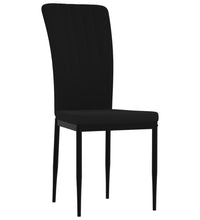 Esszimmerstühle 4 Stk. Schwarz Samt