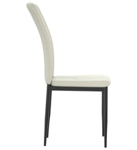 Esszimmerstühle 4 Stk. Creme Samt