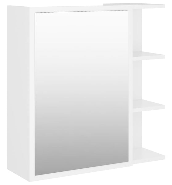 Bad-Spiegelschrank Weiß 62,5x20,5x64 cm Holzwerkstoff