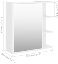 Bad-Spiegelschrank Weiß 62,5x20,5x64 cm Holzwerkstoff