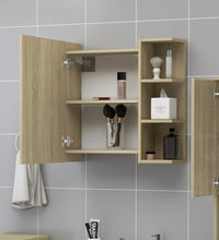 Bad-Spiegelschrank Sonoma-Eiche 62,5x20,5x64 cm Holzwerkstoff