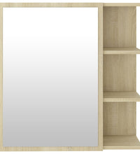 Bad-Spiegelschrank Sonoma-Eiche 62,5x20,5x64 cm Holzwerkstoff