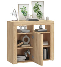 Sideboard mit LED-Leuchten Sonoma-Eiche 80x35x75 cm