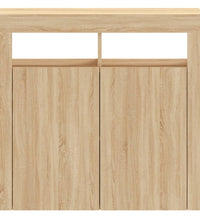 Sideboard mit LED-Leuchten Sonoma-Eiche 80x35x75 cm