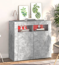 Sideboard mit LED-Leuchten Betongrau 80x35x75 cm