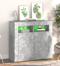 Sideboard mit LED-Leuchten Betongrau 80x35x75 cm