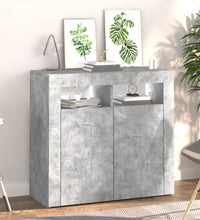 Sideboard mit LED-Leuchten Betongrau 80x35x75 cm