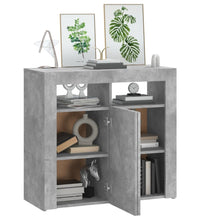 Sideboard mit LED-Leuchten Betongrau 80x35x75 cm