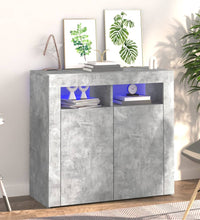 Sideboard mit LED-Leuchten Betongrau 80x35x75 cm