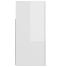 Sideboard mit LED-Leuchten Hochglanz-Weiß 80x35x75 cm