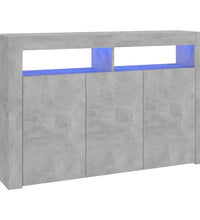 Sideboard mit LED-Leuchten Betongrau 115,5x30x75 cm