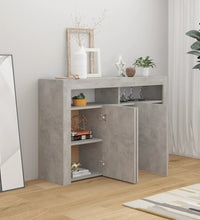 Sideboard mit LED-Leuchten Betongrau 115,5x30x75 cm