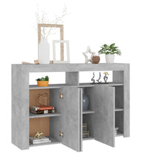 Sideboard mit LED-Leuchten Betongrau 115,5x30x75 cm