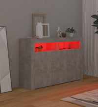 Sideboard mit LED-Leuchten Betongrau 115,5x30x75 cm