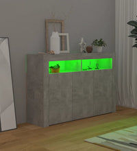 Sideboard mit LED-Leuchten Betongrau 115,5x30x75 cm
