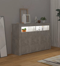 Sideboard mit LED-Leuchten Betongrau 115,5x30x75 cm