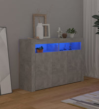 Sideboard mit LED-Leuchten Betongrau 115,5x30x75 cm