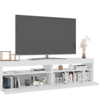 TV-Schränke 2 Stk. mit LED-Leuchten Weiß 75x35x40 cm