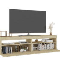 TV-Schränke 2 Stk. mit LED-Leuchten Sonoma-Eiche 75x35x40 cm