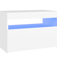 TV-Schränke mit LED-Leuchten 2 Stk. Weiß 60x35x40cm