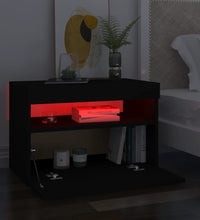 TV-Schränke LED-Leuchten 2 Stk. Schwarz 60x35x40cm