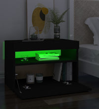 TV-Schränke LED-Leuchten 2 Stk. Schwarz 60x35x40cm
