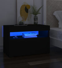 TV-Schränke LED-Leuchten 2 Stk. Schwarz 60x35x40cm
