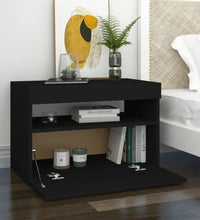 TV-Schränke LED-Leuchten 2 Stk. Schwarz 60x35x40cm
