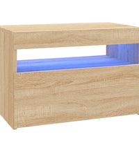 TV-Schrank mit LED-Leuchten Sonoma-Eiche 60x35x40 cm