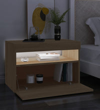 TV-Schrank mit LED-Leuchten Sonoma-Eiche 60x35x40 cm