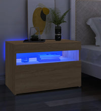 TV-Schrank mit LED-Leuchten Sonoma-Eiche 60x35x40 cm