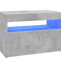 TV-Schrank mit LED-Leuchten Betongrau 60x35x40 cm