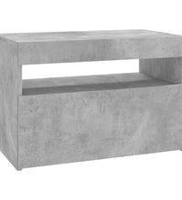 TV-Schrank mit LED-Leuchten Betongrau 60x35x40 cm