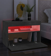 TV-Schrank mit LED-Leuchten Betongrau 60x35x40 cm
