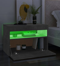 TV-Schrank mit LED-Leuchten Betongrau 60x35x40 cm