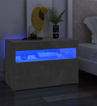 TV-Schrank mit LED-Leuchten Betongrau 60x35x40 cm