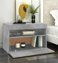 TV-Schrank mit LED-Leuchten Betongrau 60x35x40 cm